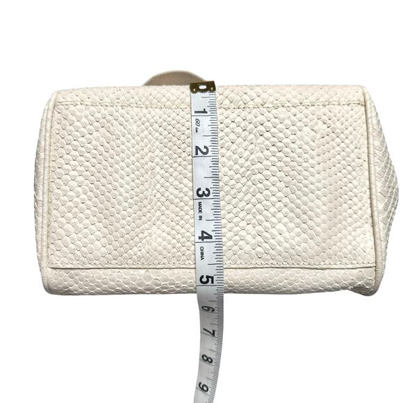 Banana Republic | Women | Vintage Cream Cow Leather Snake Textured Mini Handbag - Picture 16 of 16